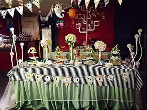 Miniatura 4 de 2 manteles de plástico para fiesta de pícnic, mantel rectangular de plástico de 54 x 108 pulgadas, para cocina, picnic, boda, fiesta de cumpleaños,