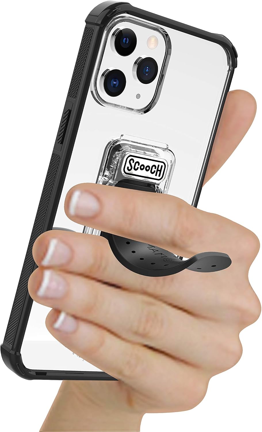 Crеаtіvе Prоduсt Scooch Wingman | Kickstand Case for iPhone 12 Case & iPhone 12 Pro Case [10 ft Drop Protection] [Two-Way Stand] Protective Cover & Compatible with Magnetic Car Mounts 6.1 (2020) (Tuxedo Clear)