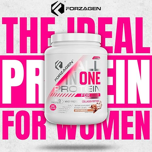 Miniatura 8 de Forzagen Proteína en polvo para mujer - Batido de proteína con colágeno en polvo para mujer  Suplemento de bocadillos altos en proteínas y colágeno