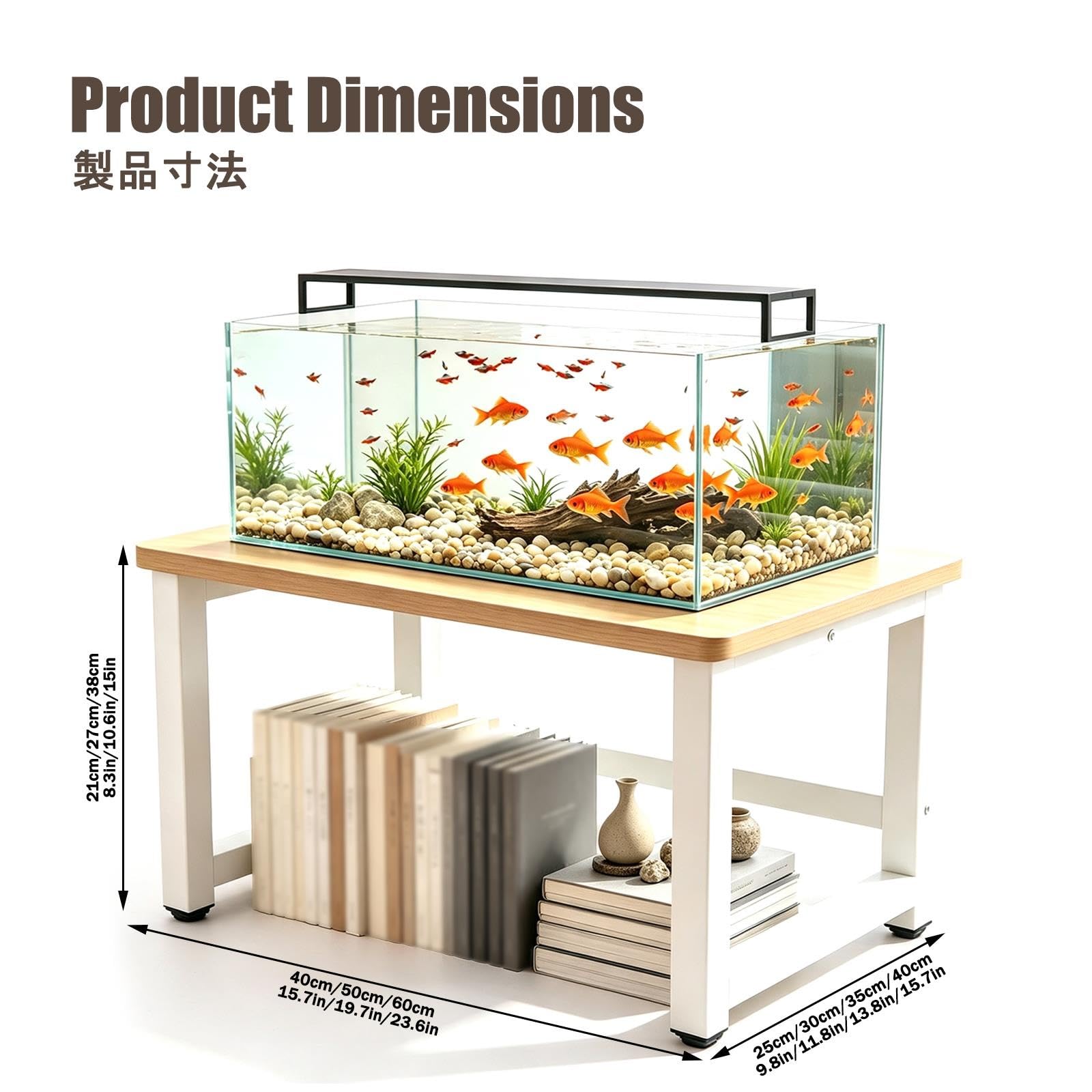 Mueble Acuario, Soporte MetáLico para Acuario, Robusto y Duradero