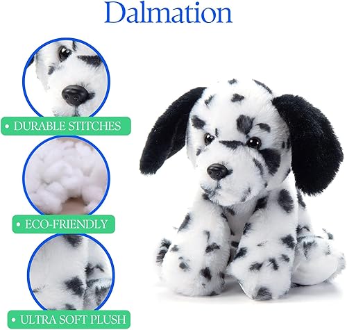 Miniatura 8 de The Petting Zoo Peluche de perro dálmata, regalos para niños, juguete de peluche de perro de 9 pulgadas