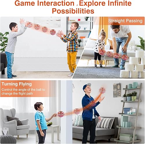 Miniatura 9 de Ciniffo Juguete de bola de orbe volador mejorado, bola flotante de boomerang controlada a mano, globo cósmico volador giratorio con trucos