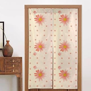 MYGANN Cartoon Chrysanthemum Blackout Storm Door Curtain 34x56in for Home Bathroom Dining Room Composite Area