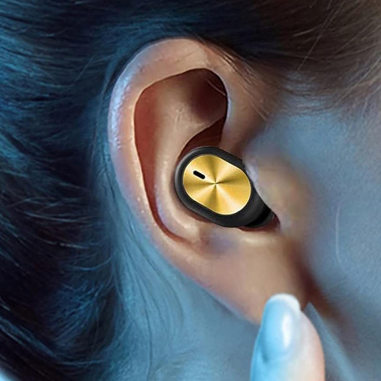 Kompakte Ohrhörer – Hi-Fi-Sound, leichte Kopfhörer mit klarem Audio, bequeme Passform, tragbares Headset für Fitnessstudio, Workout, , Reisen, Studium, Meetings, Anrufe, Radfahren