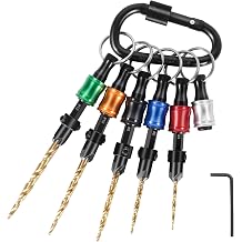 FACAINCXS 12PCS Countersink Drill Bit Set with Bit Holder, #4#6#8#10#12 Tapered Drill Bit for Woodworking, M2 Pilot Drill Bits Adjustable Depth with Storage Case 12pcs