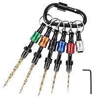 Vista 1 de 12PCS Countersink Drill Bit Set with Bit Holder, #4#6#8#10#12 Tapered Drill Bit for Woodworking, M2 Pilot Drill Bits Adjustable Depth with Storage