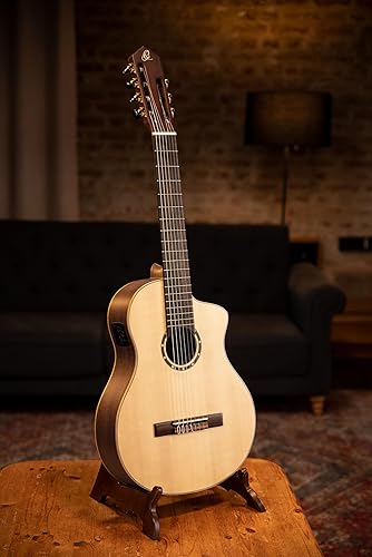 Miniatura 12 de Family Series Pro - Guitarra clásica de nailon acústico eléctrico de 7 cuerdas con bolsa