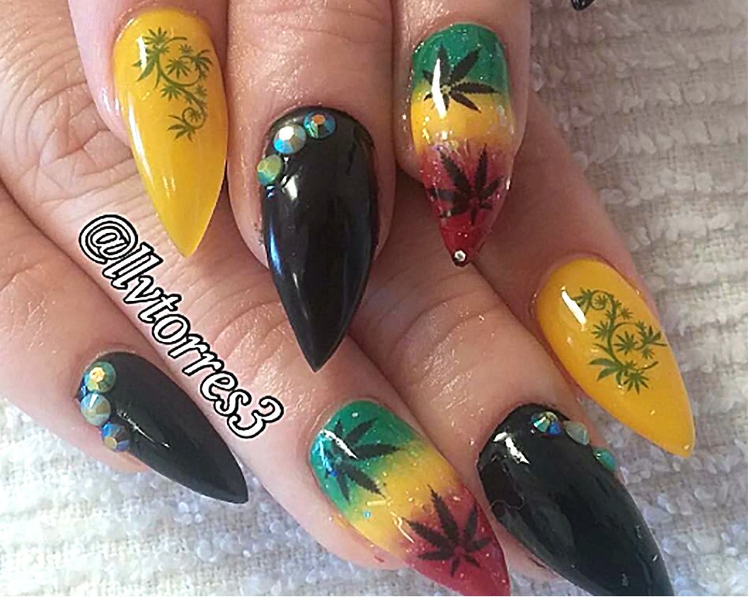 Buy Marijuana Pot Leaf Water Slide Nail Art Decals Set #2 Online at  desertcart Brunei