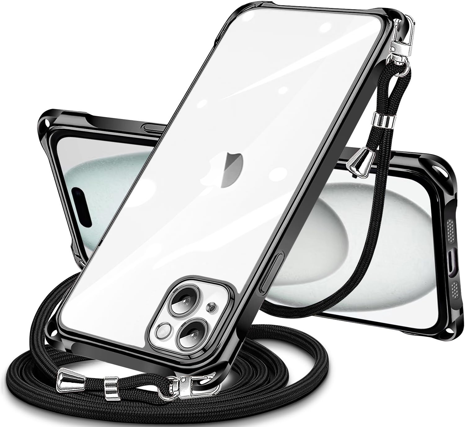 Amazon.co.jp: NISIILNG iPhone 15 用 ケース クリア ショルダー あい