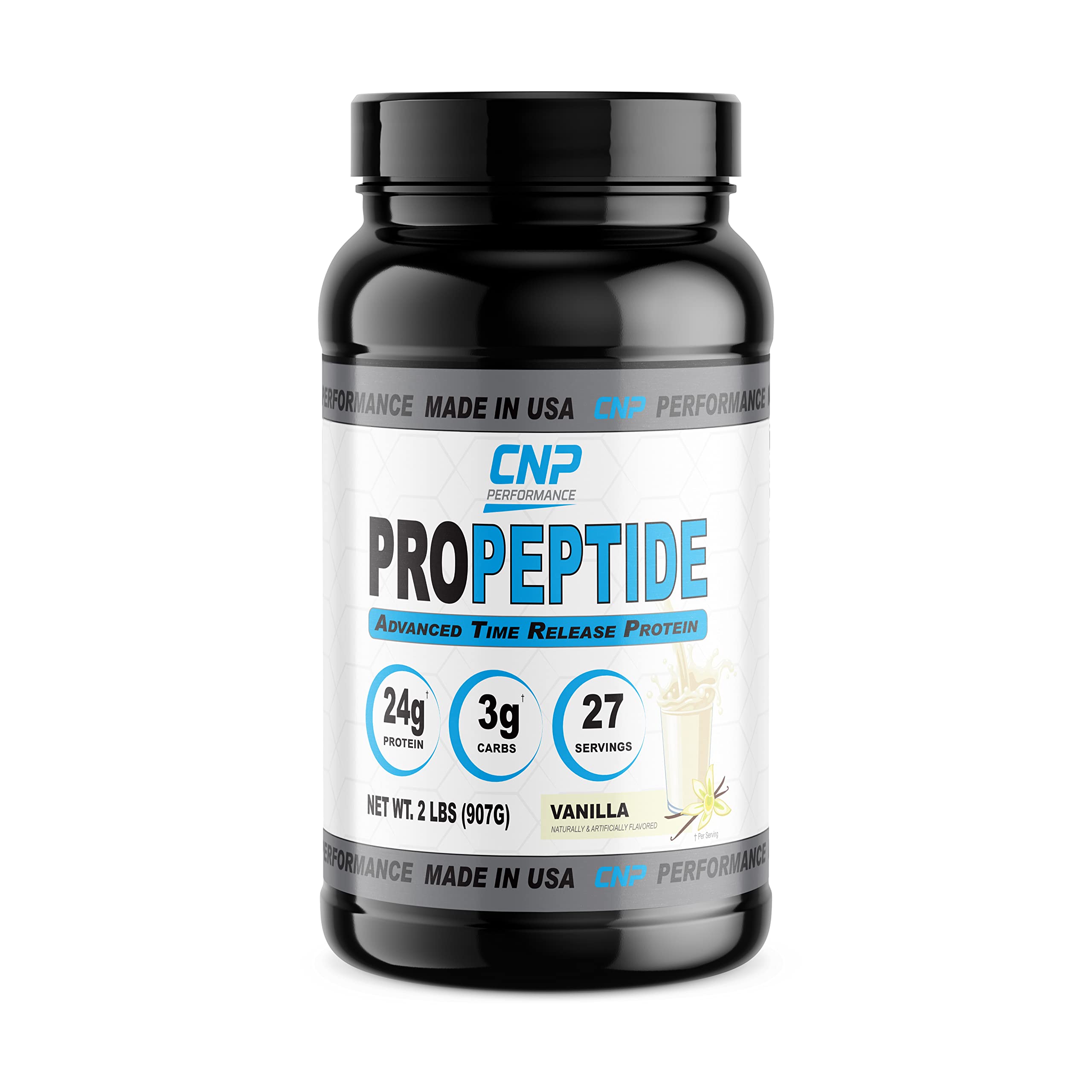 CNP Performance Suplemento proteico de whey, caseína micelar, proteína de ovo e glutamina, 45 g por porção, 908 g