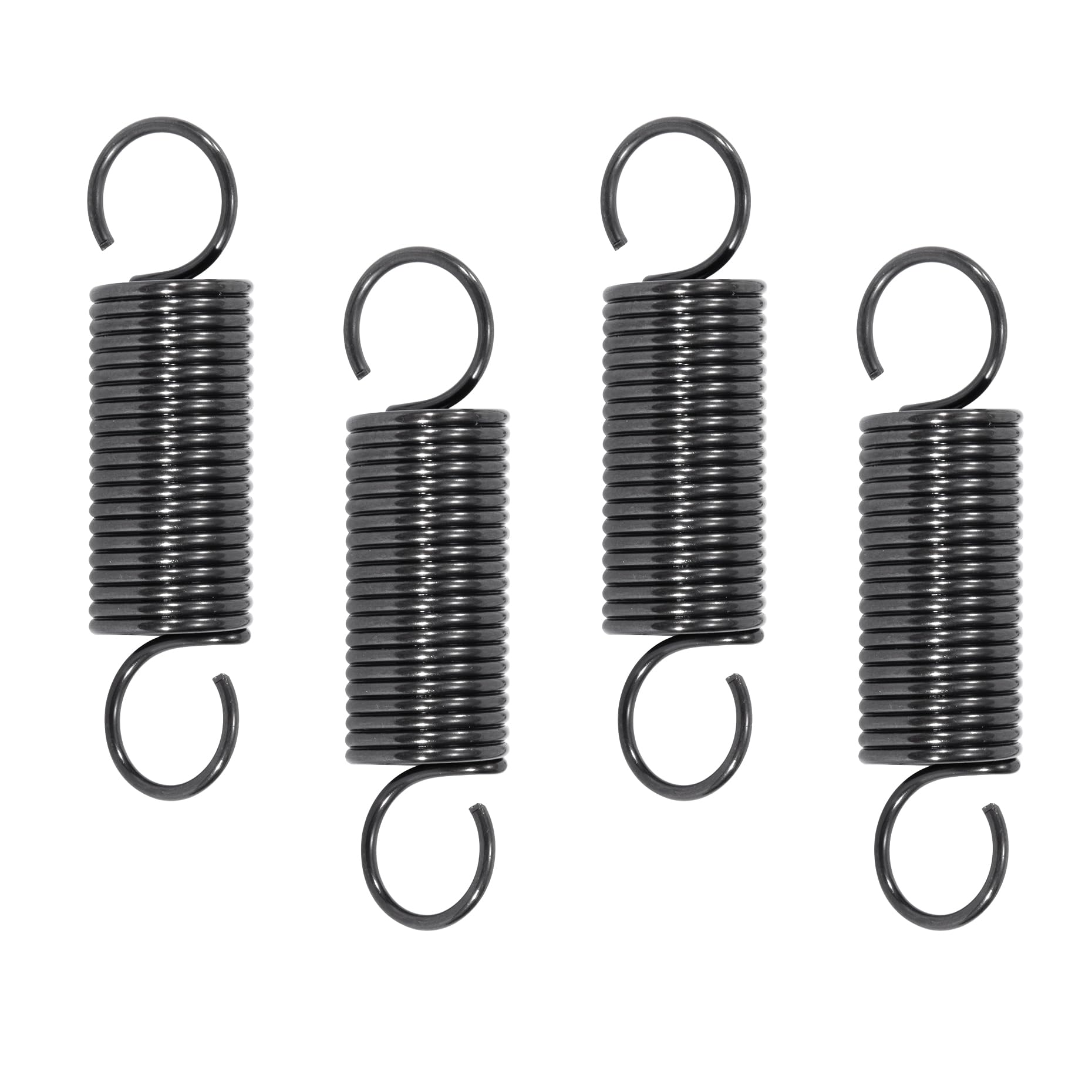 Produktbild von GUNGY Zugfedern Mit Haken – 4 Stück, 2,0x20x80 Mm, Klavierdraht, Max. Zugkraft 8,0 Kg, Doppelhaken, Für Spann- Und Zuganwendungen