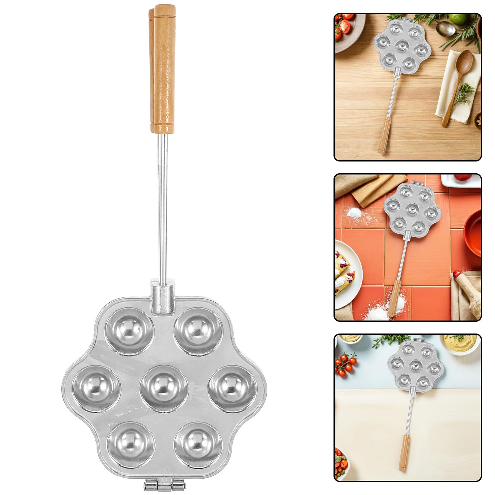 Moule à Tartelettes Fleur Plat en Aluminium, Lot de Cuisson Polyvalent