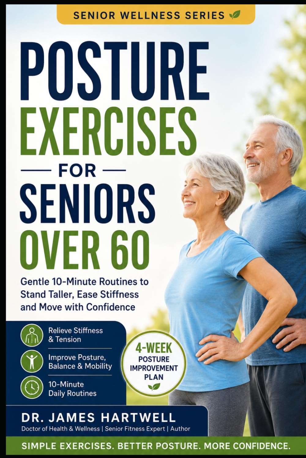 Posture Exercises for Seniors Over 60: Gentle 10-Minute Daily Routines to Stand Taller, Ease Neck, Shoulder and Back Stiffness, Improve Balance and Move with More Confidence (Senior Wellness Series)