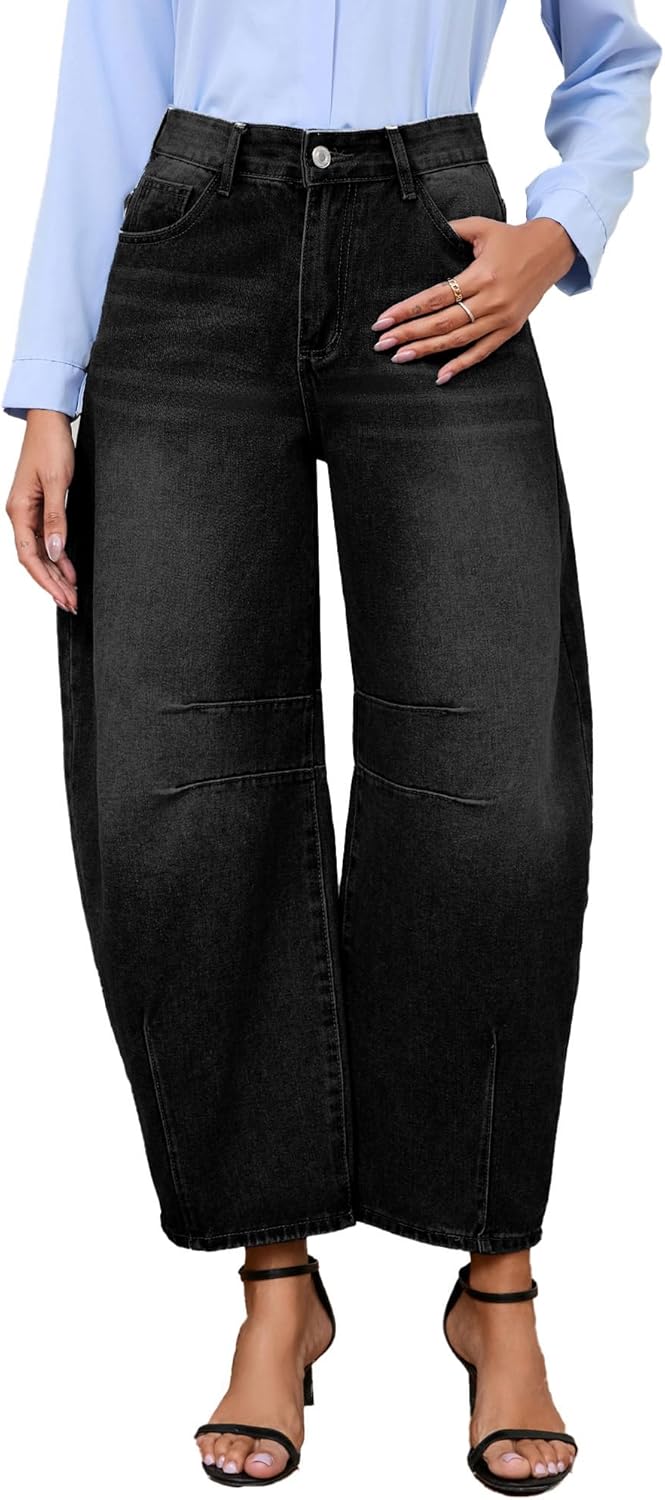 Women's Wide Leg Jeans High Waist Baggy Denim Pants - Image 4