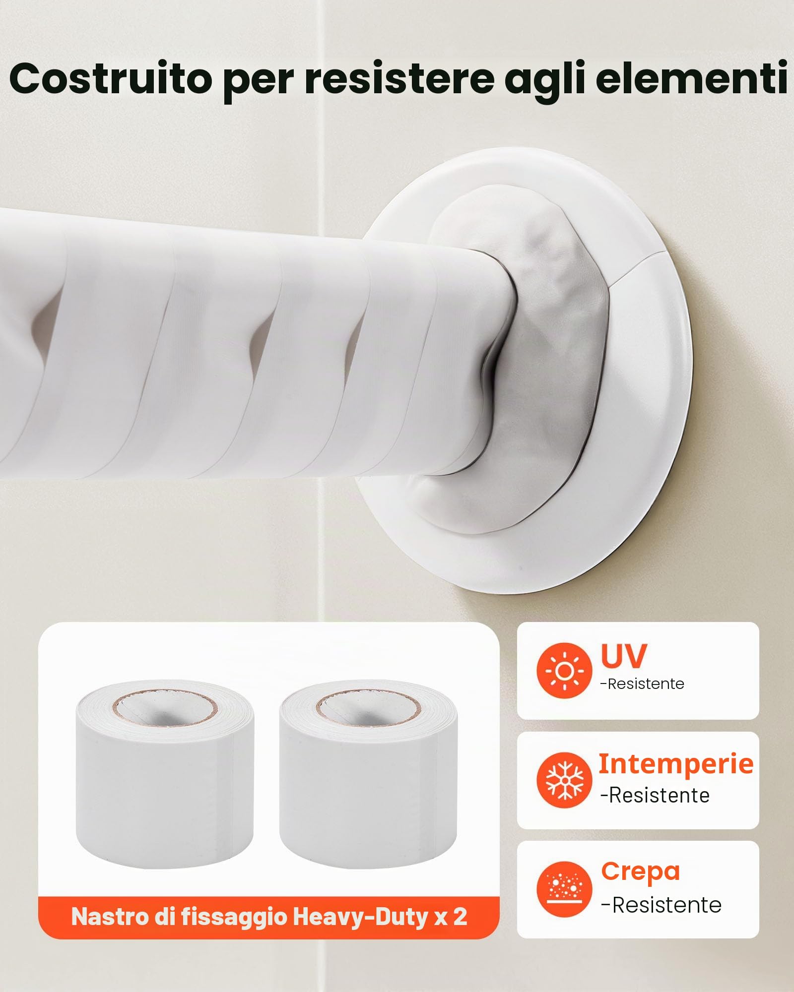 VEVOR Set Mini Split Line da 15,2 m Tubo in Rame per Aria Condizionata con Diametro Esterno di 6,4 e 12,7 mm, Nastri di Fissaggio, per Mini Condizionatori Aria, HVAC o Sistemi di Pompe di Calore