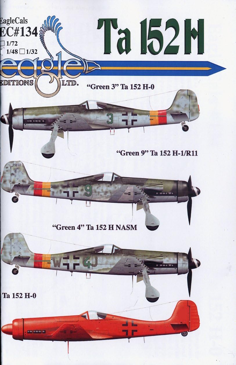 Focke Wulf Ta 152 H (Fw 190): JG 301, Part 2 (1/32 decals, EagleCals 32134)