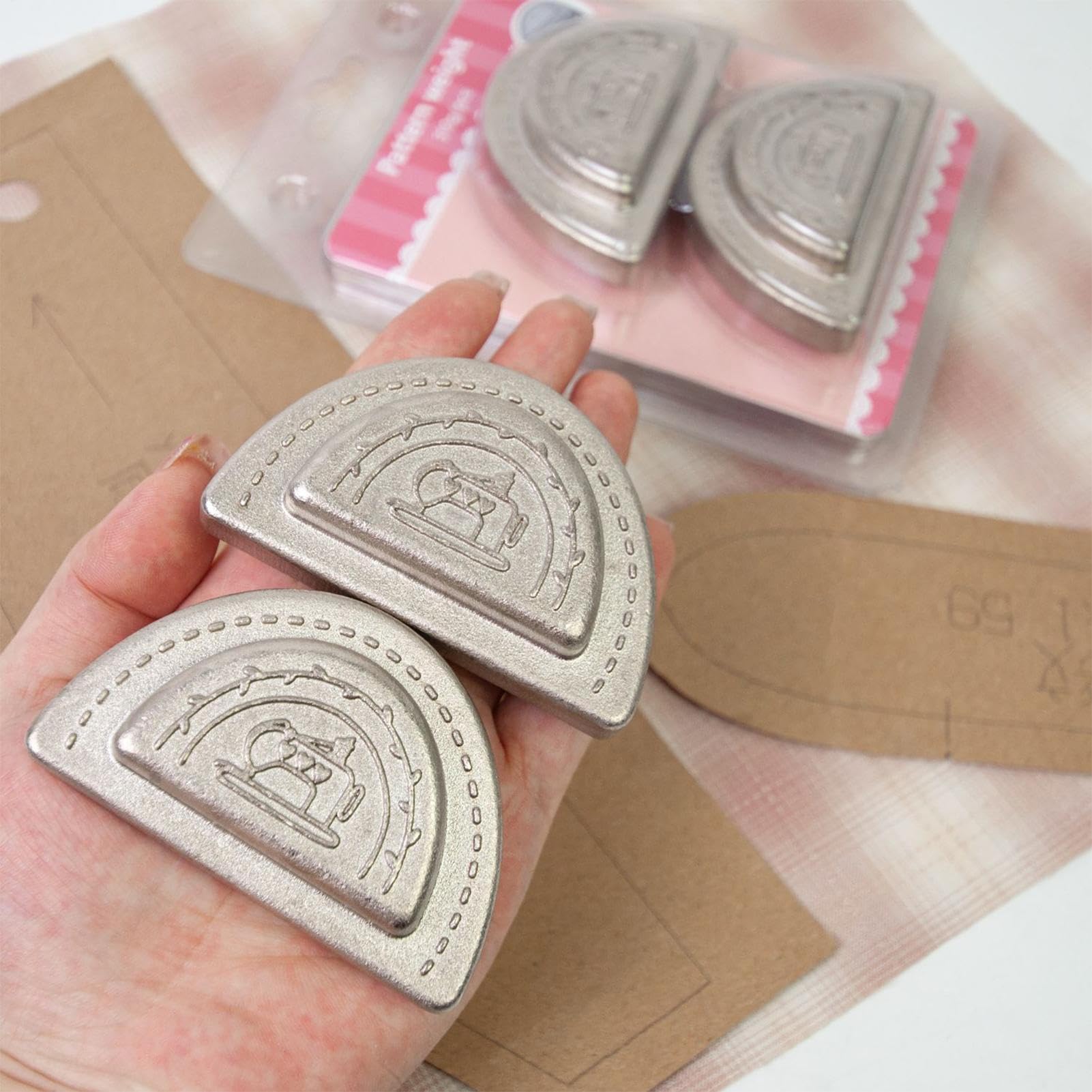 Nähgewichte Für Schnittmuster,2 Stücke Gewichte Aus Gusseisen Für Schnittmuster,Stoff Stabilisator Für Schneiderarbeiten | Für Quilten Basteln Zuhause Frauen Stickerei Stricken Schneidern