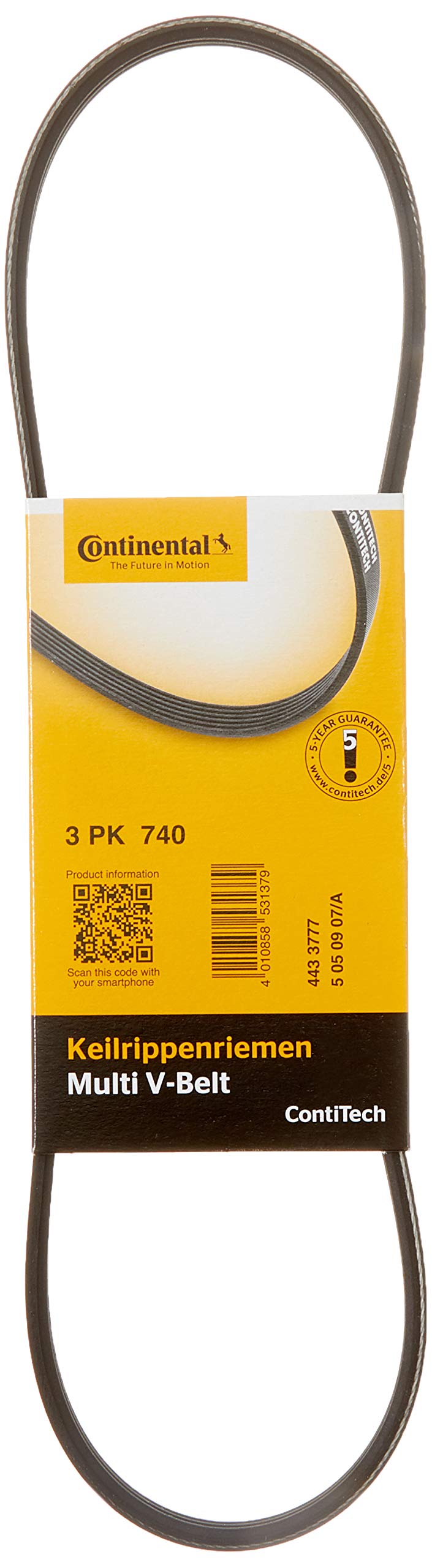 3 Rib Multi V Drive Belt fits MG MGZT 1.8 03 to 05 Continental Quality New