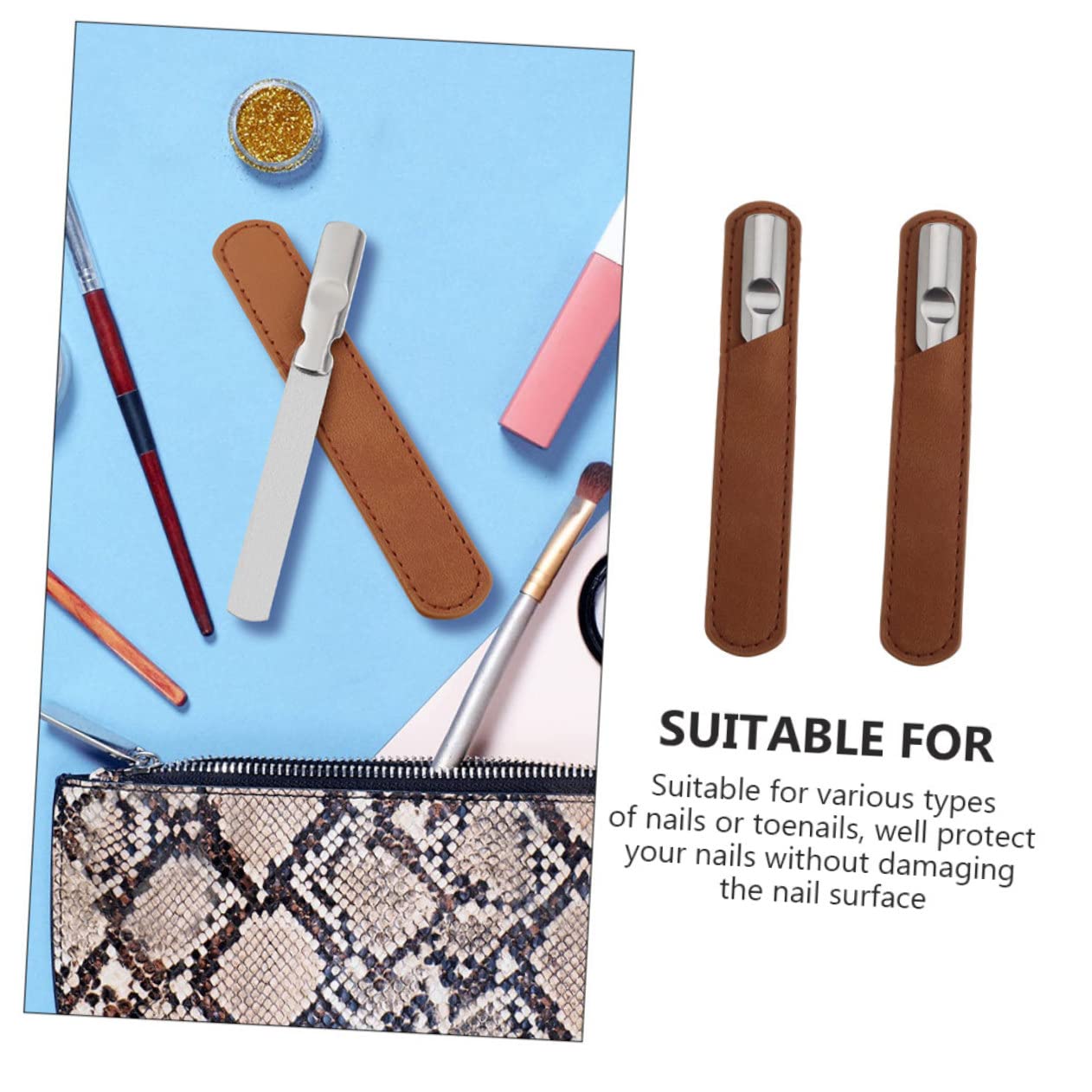 FRCOLOR 6sets Unghie Inossidabile Con Custodia Utensili Per Manicure e Pedicure Resistente e Facile Usare Per Unghie e