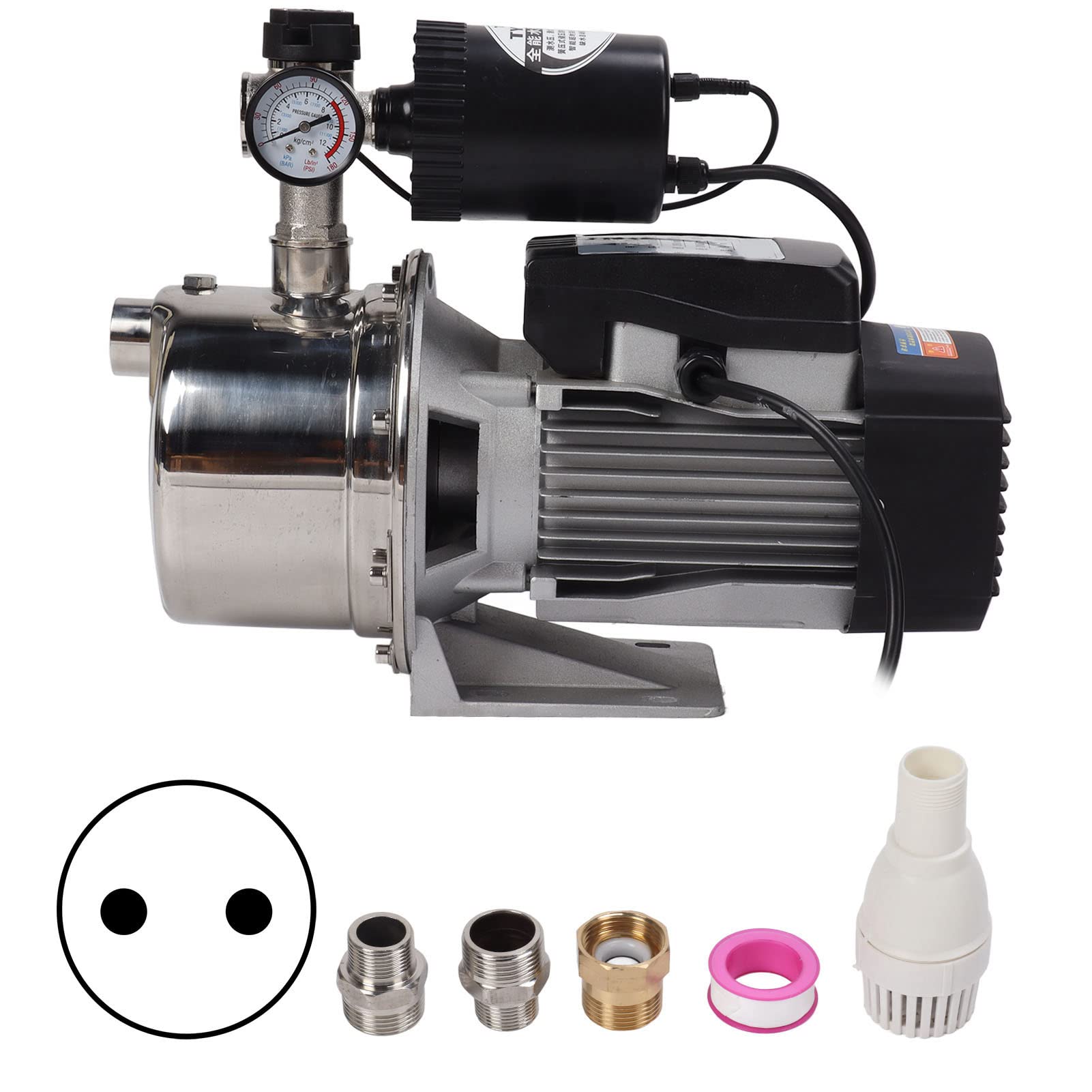 Pompa Jet ze Stali Nierdzewnej 1100W, Pompa Wspomagająca 1 Cal do