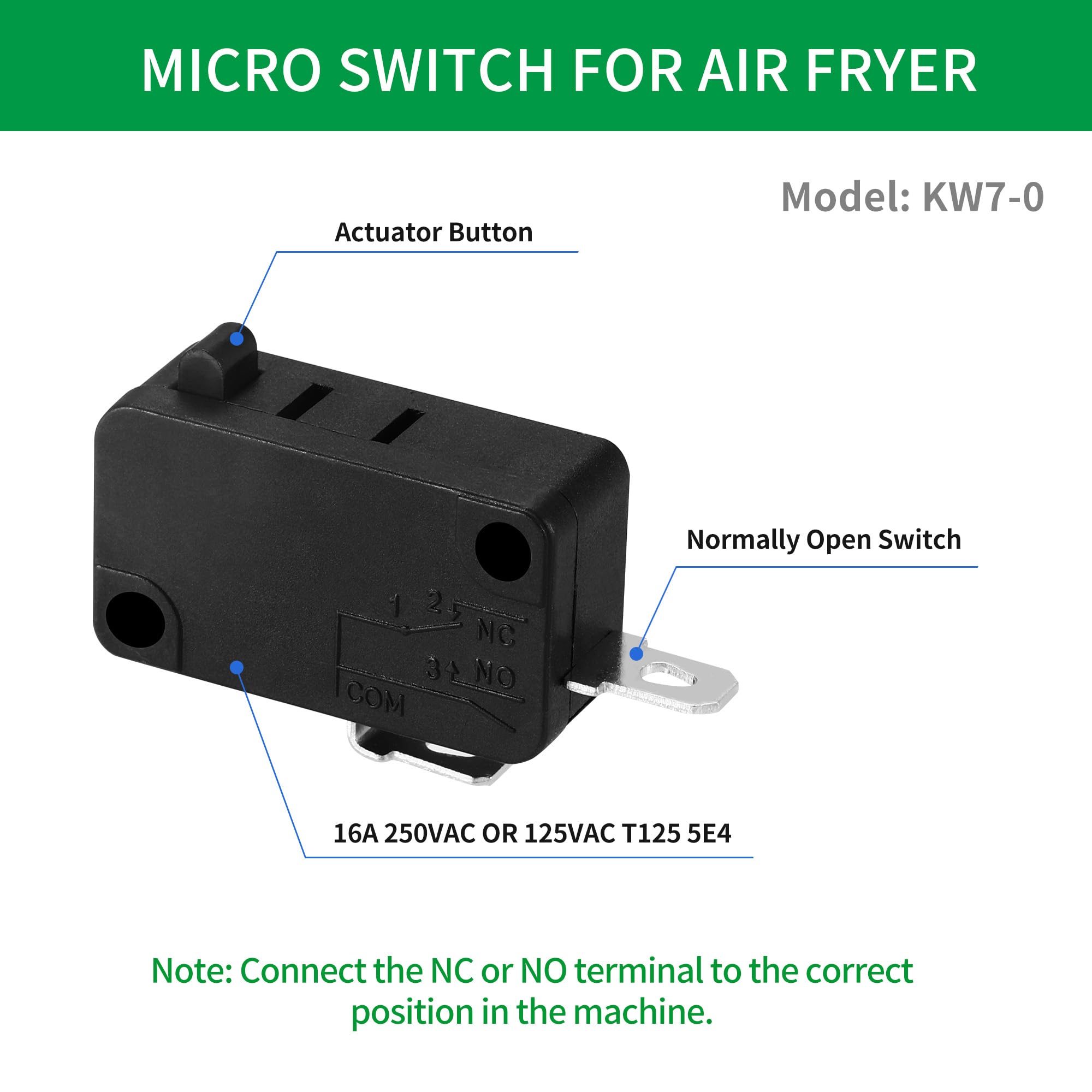 Amazon.com: KW7-0 Micro Switch, Replacement for Air Fryer XL