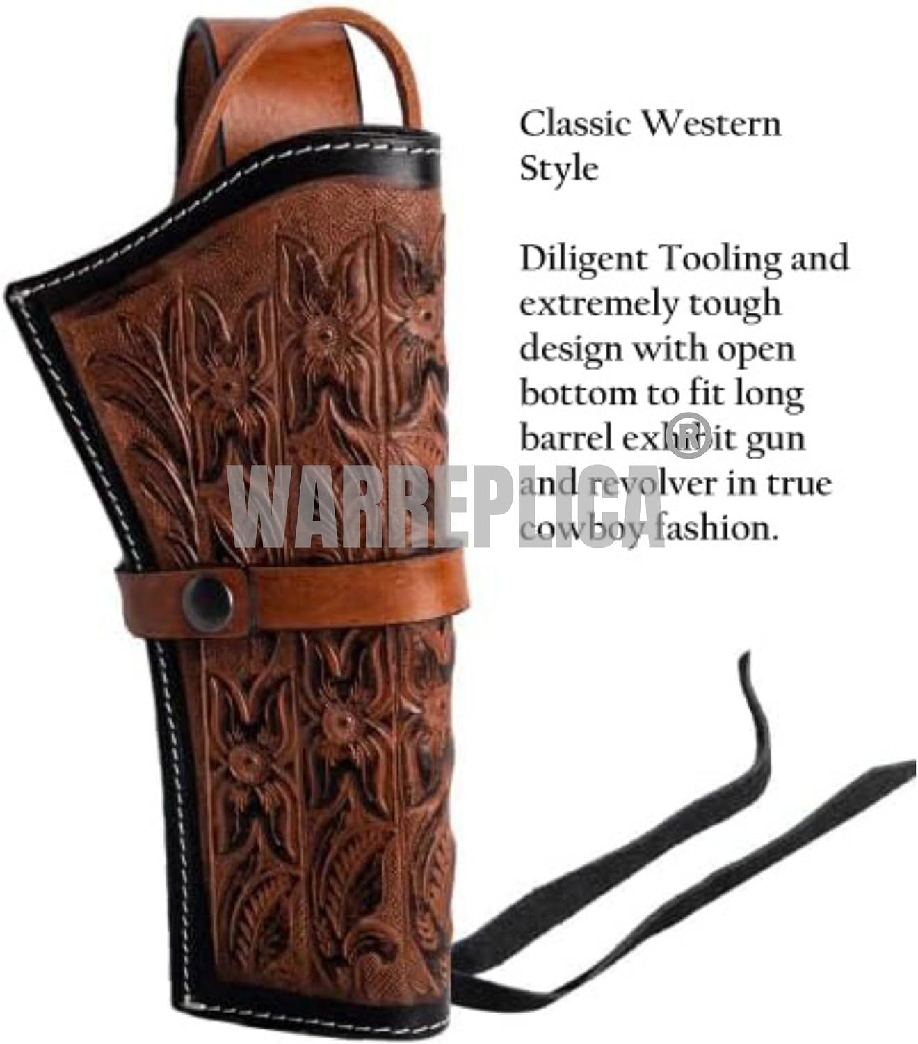warreplica Leather Western Gun Holster Heritage 22 Holster .38 .44 .45 .357 .358 Cowboy Holsters for Revolvers 4" to 8" Approx Heritage Rough Rider Leather Holster