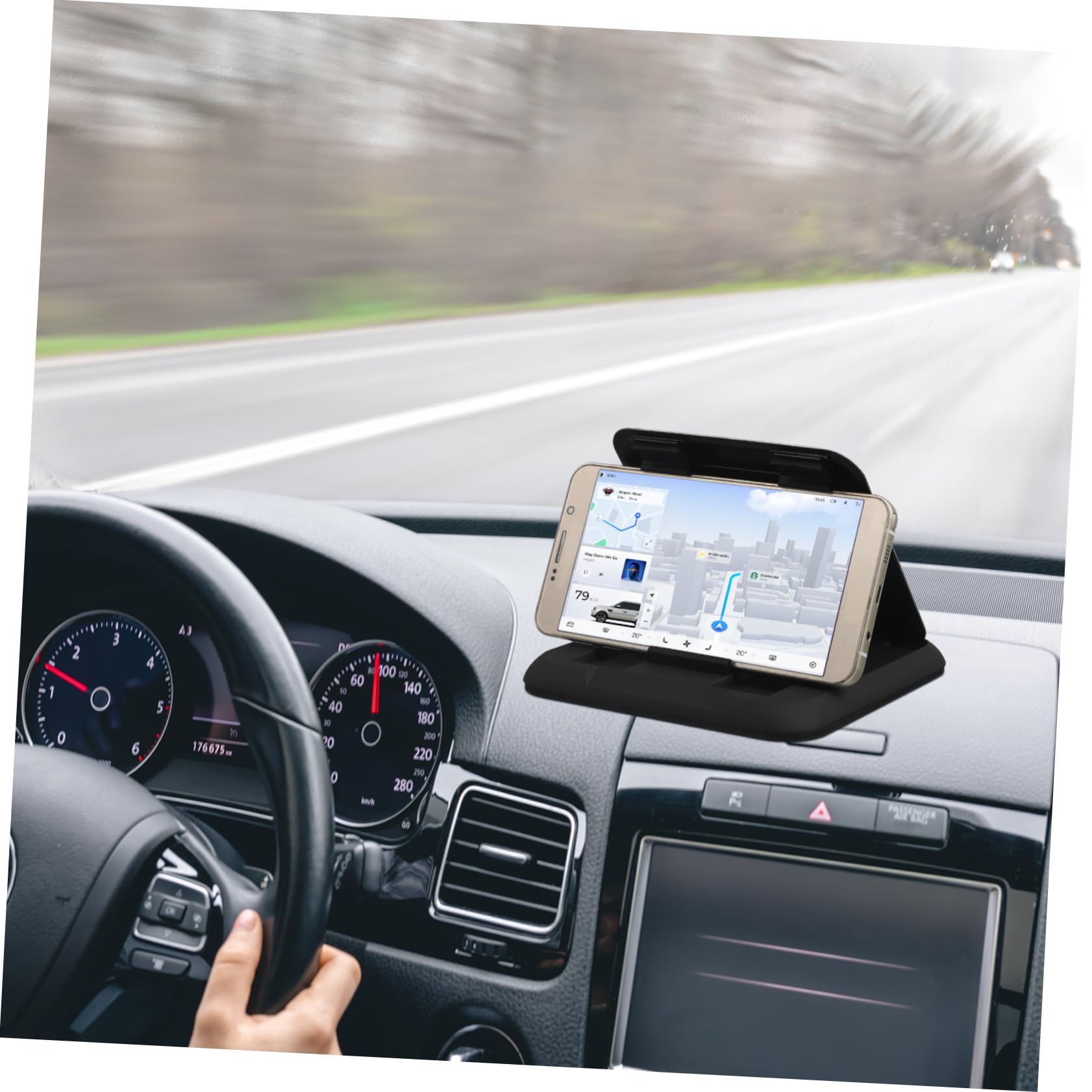 Gatuida Supporto Smartphone Auto Adesivo Regolabile Per Pannello Di Controllo e Consolle Centrale Protezione Da Raggi Uv e Montaggio Sicuro Per Cellulari