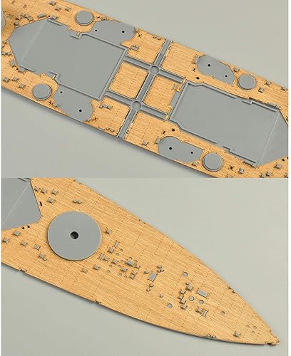 Miniatura 2 de Cubierta de madera para Tamiya 78011 Escala 1350 Modelo británico del príncipe de Gales del HMS con la cadena del ancla