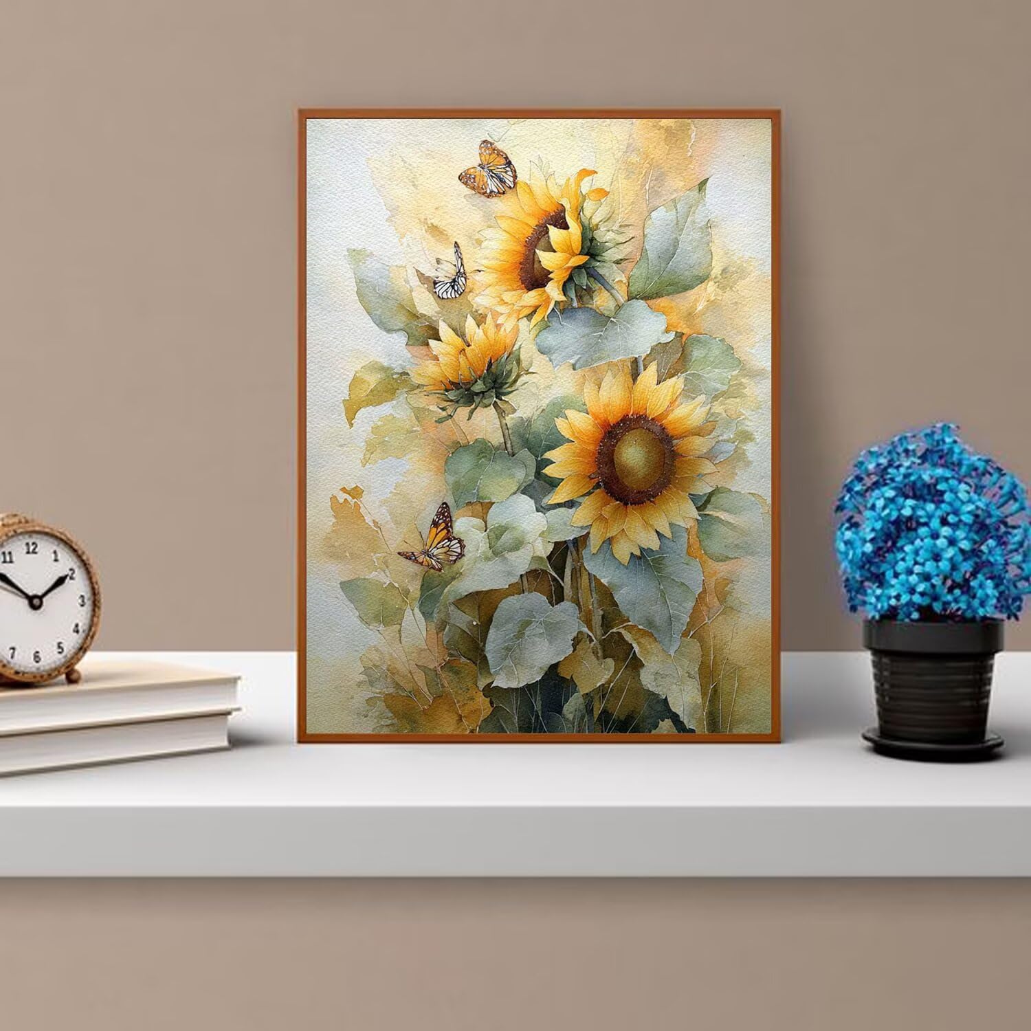 Dipingere con i Numeri Adulti Girosoli, Fiori Dipingere con i Numeri Bambini DIY Kit, Set Premium con Pennelli, Decorazione Casa & Creativo Regalo, Attività di Tempo libero 90x120cm z-428