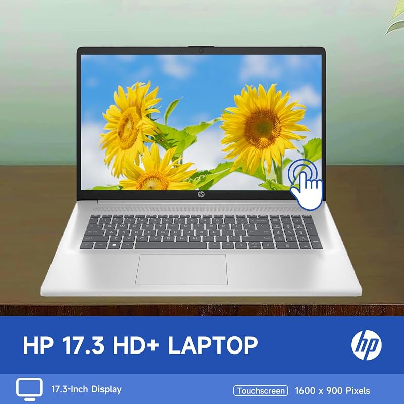 HP 17.3" Touchscreen Laptop w/Microsoft 365, 8GB RAM, 512GB SSD+128GB UFS, Webcam w/Shutter, Fingerprint Reader, Backlit Keyboard, Microsoft Copilot Key, Intel Quad-Core CPU, Win11, Lavender image 4