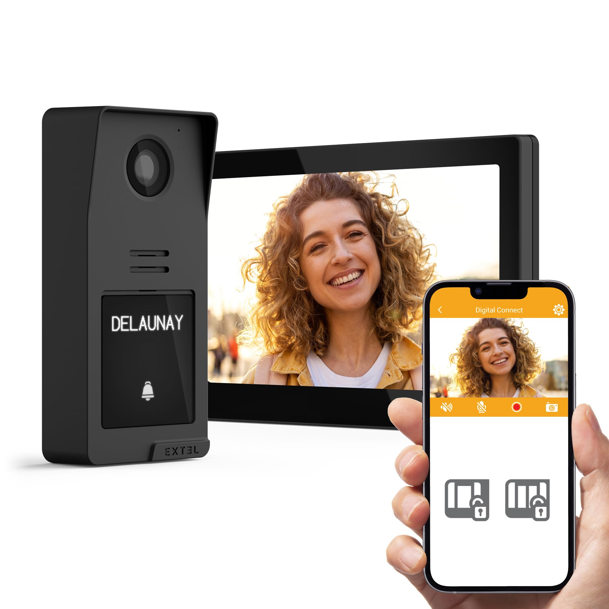 Extel - Videocitofono cablato collegato con accesso tramite impronte digitali - Digital Connect - Extel - 720335 -