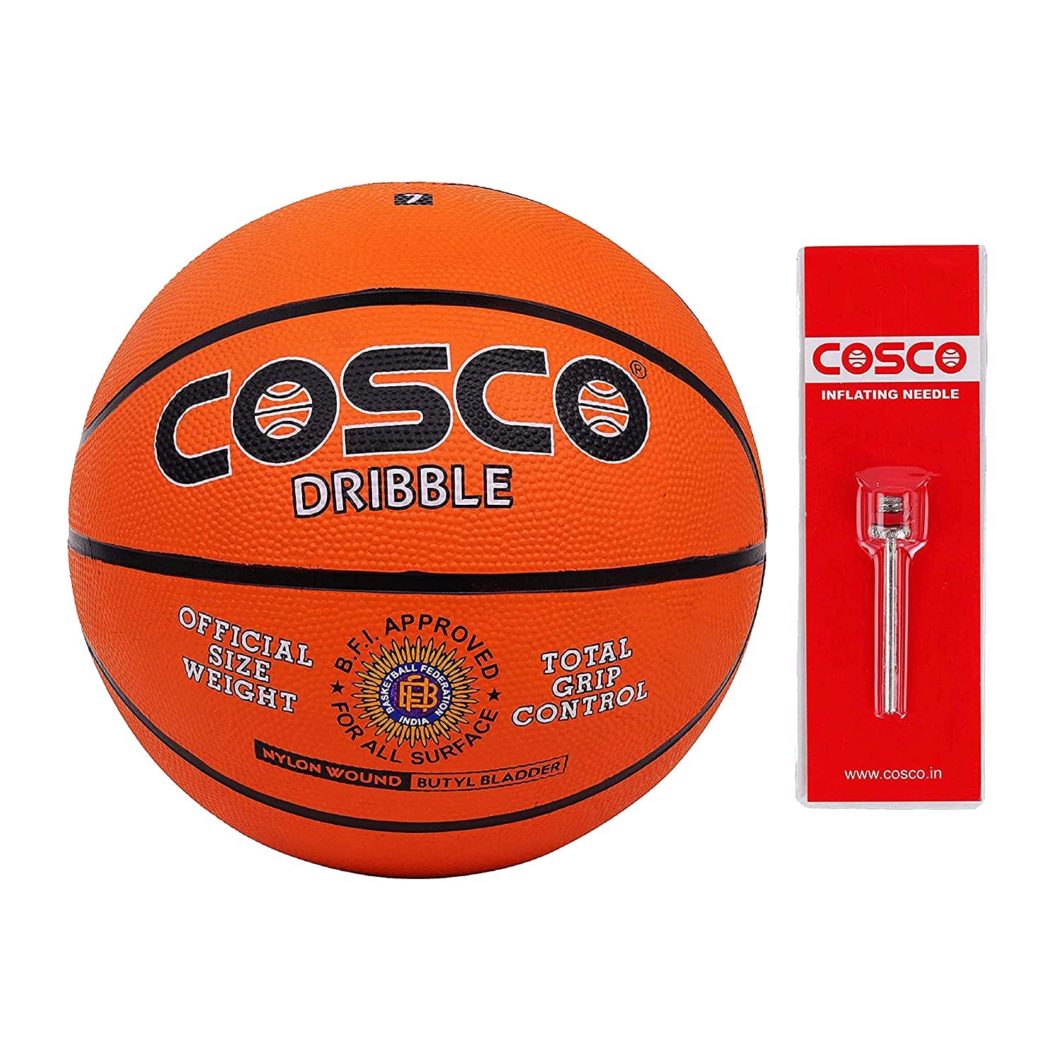 Cosco Rubber Basketball with Hand Pump, Size 7 (Multicolour) (B0737CF4HW) Amazon Price History, Amazon Price Tracker