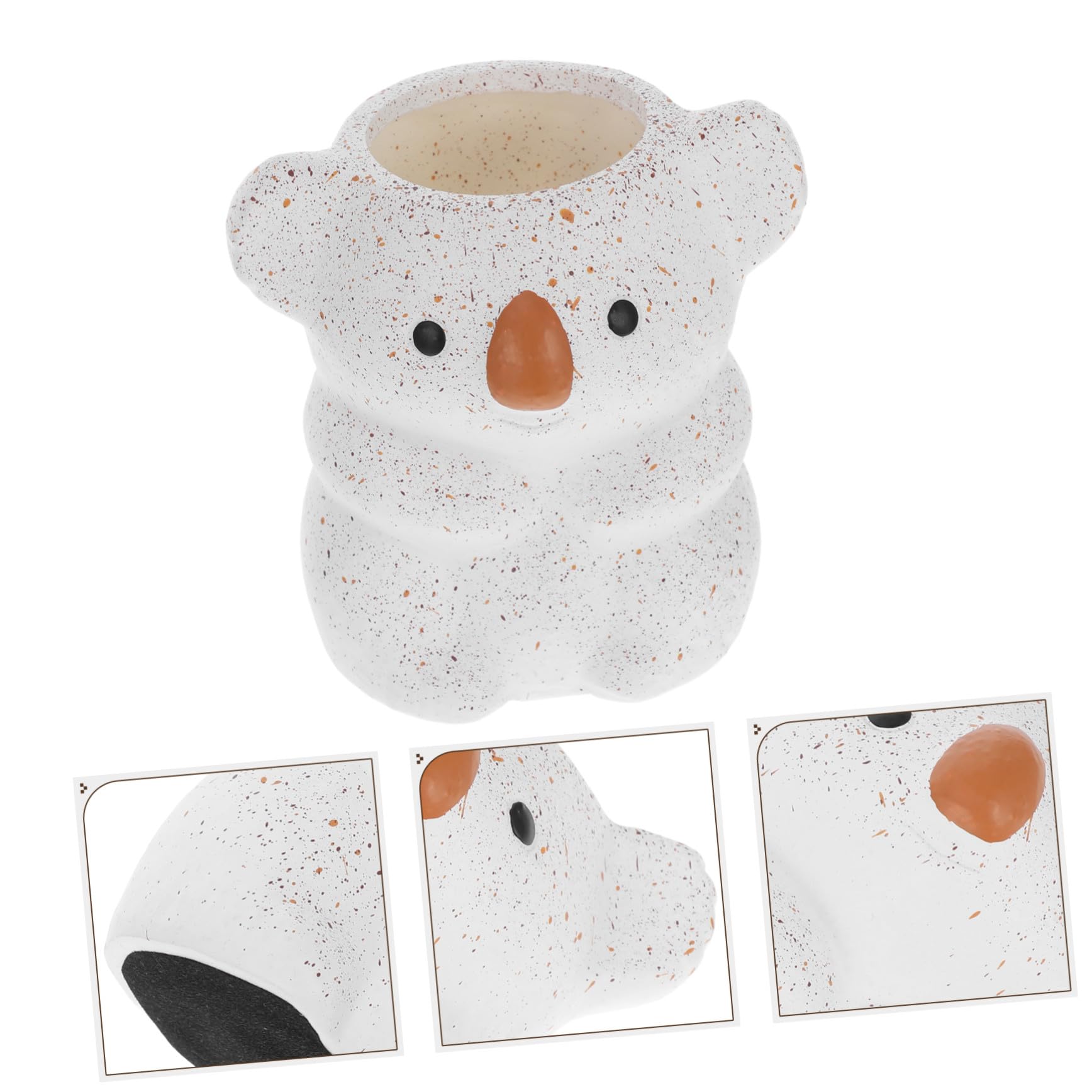 5 Pezzi Portapenne Resina Koala Organizer Scrivania Multifunzionale Mini per Pennelli e Accessori Portarifiuti Tavolo Decorativo per Ufficio e Scuola