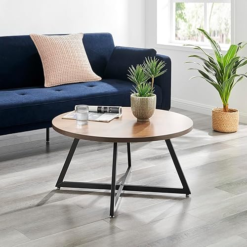 Miniatura 2 de npd furniture and more Courtdale - Mesa de centro redonda, color marrón