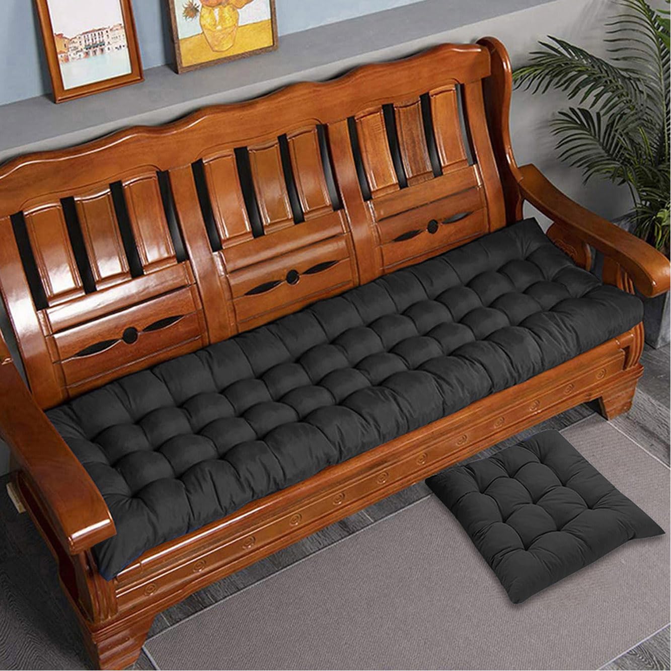 Coussin de banc de jardin 160 cm pour aménager un coin détente chaleureux sur la terrasse