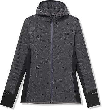 Icebreaker Merino Womens Descender Ls Zip Hood
