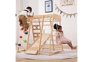 Giant Bean Indoor Playground Jungle Gym: 8-in-1 Climber Toy for Kids 2-5