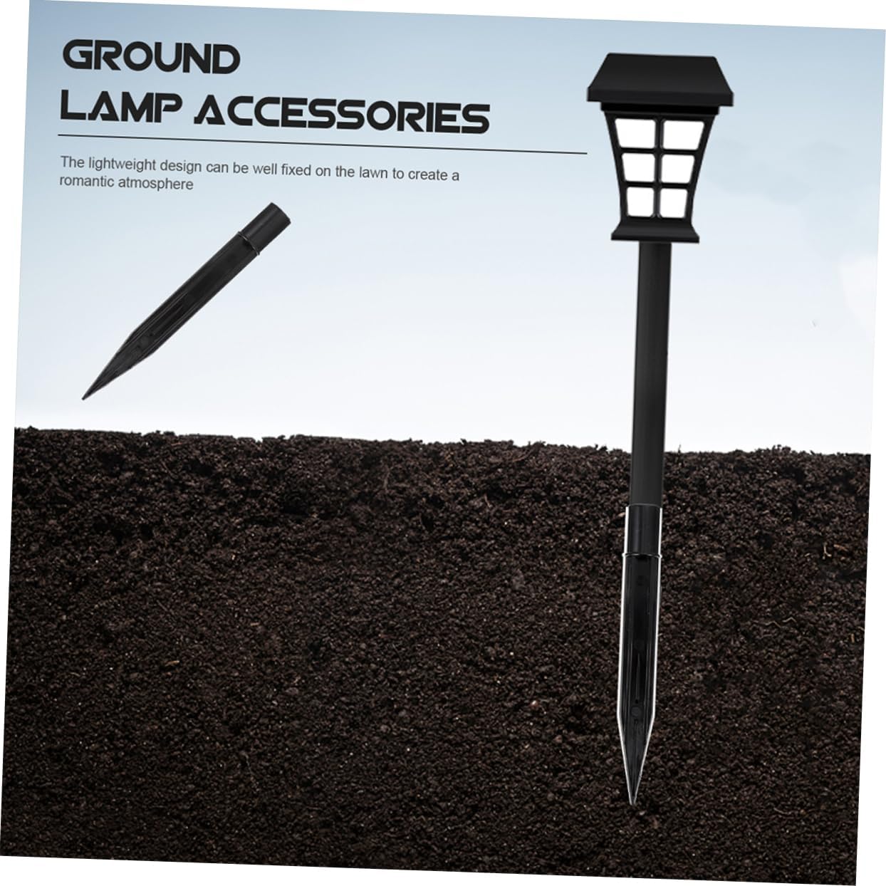 Toyvian 30PCS LED Garden Light Stakes Ground Spikes for Outdoor Lighting Plastic Replacement Stakes for Landscape and Pathway Illumination