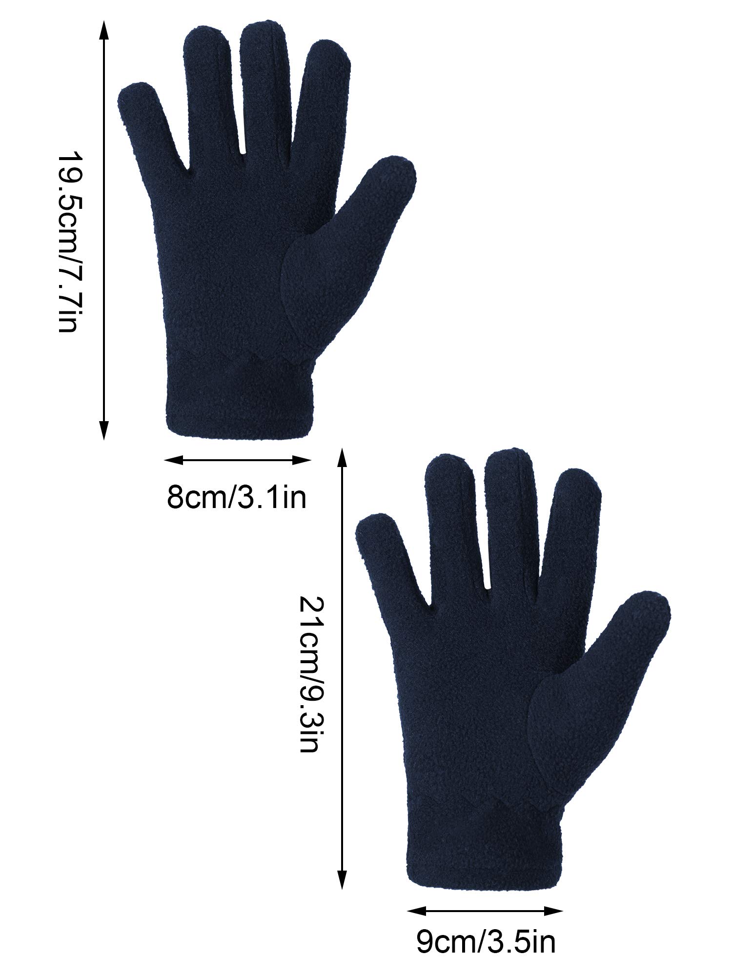 SATINIOR Kids Fleece Winter Gloves 3 Pairs Boys Magic Mittens Soft Warm Outdoor