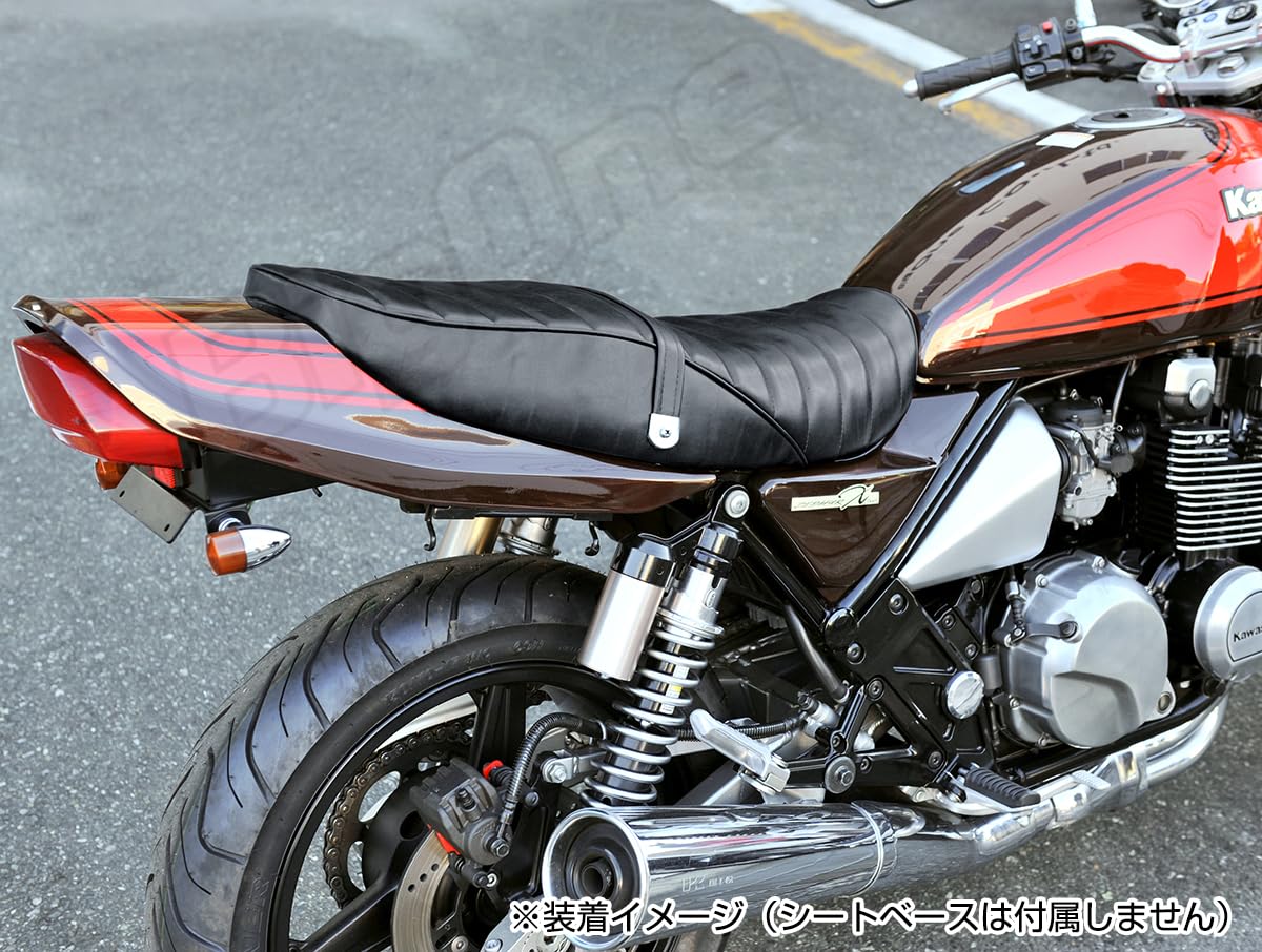 ゼファー400 後期　白皮　タックロールシート/２型 C5 C6 C7 最低 価格車・バイク・自転車 - ゼファー400 後期 白皮 タックロール