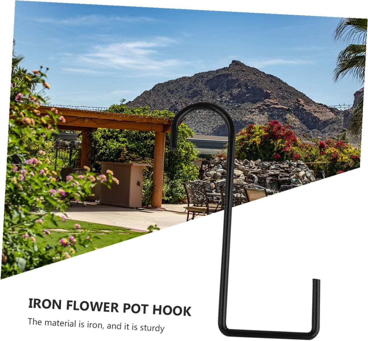 8pcs Black Iron Window Box Planter Brackets Wall-Mounted Hanging Flowerpot Hooks for Balcony Garden Outdoor Décor 3-8 Inch Hanging Basket Holders