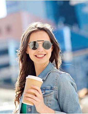 Frienda 4 Pairs Steampunk Sunglasses, Retro Gothic Sunglasses