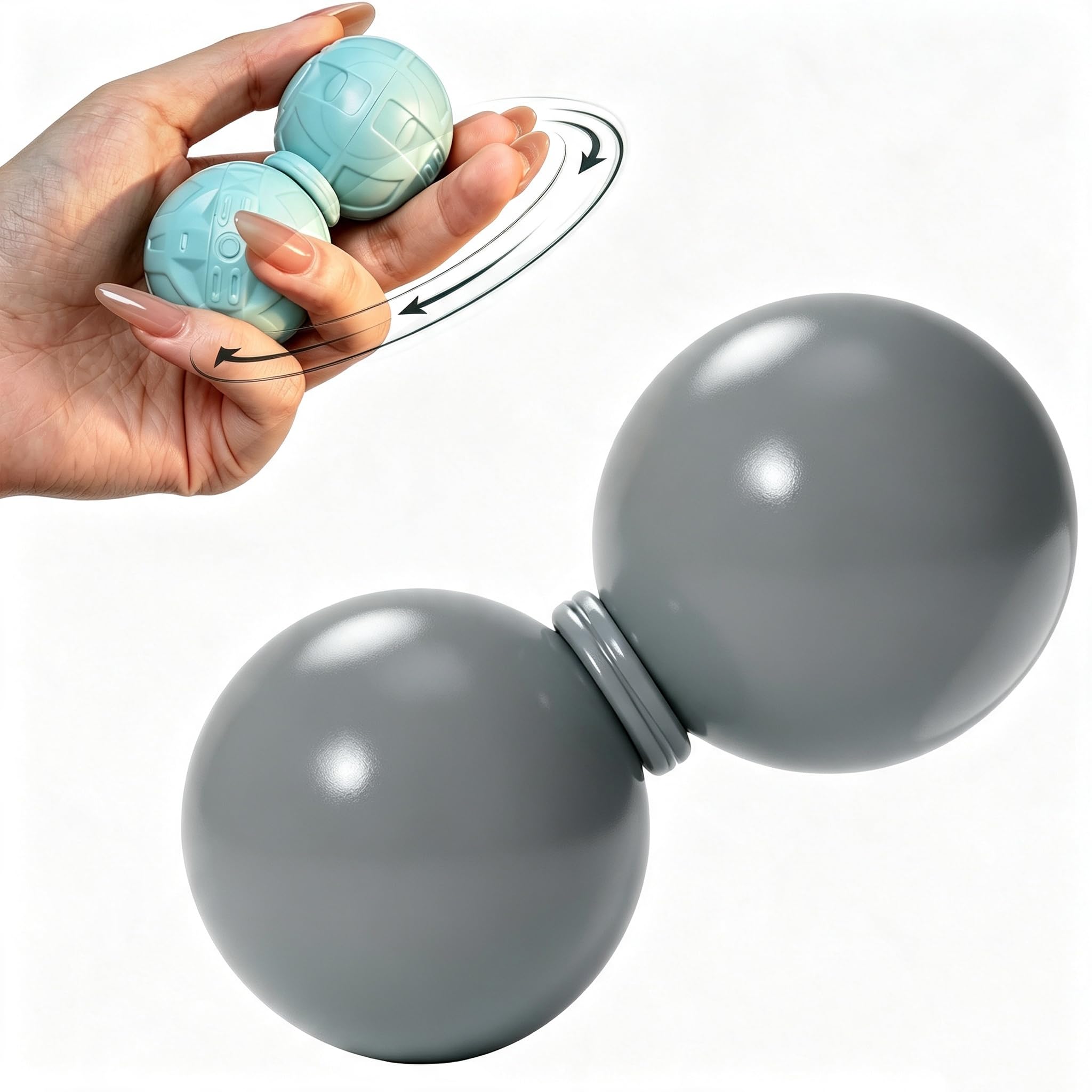 Jouets De Balle EDC,Jouets Anti-Stress pour Adultes,Gadgets Rotatifs, (Gray)