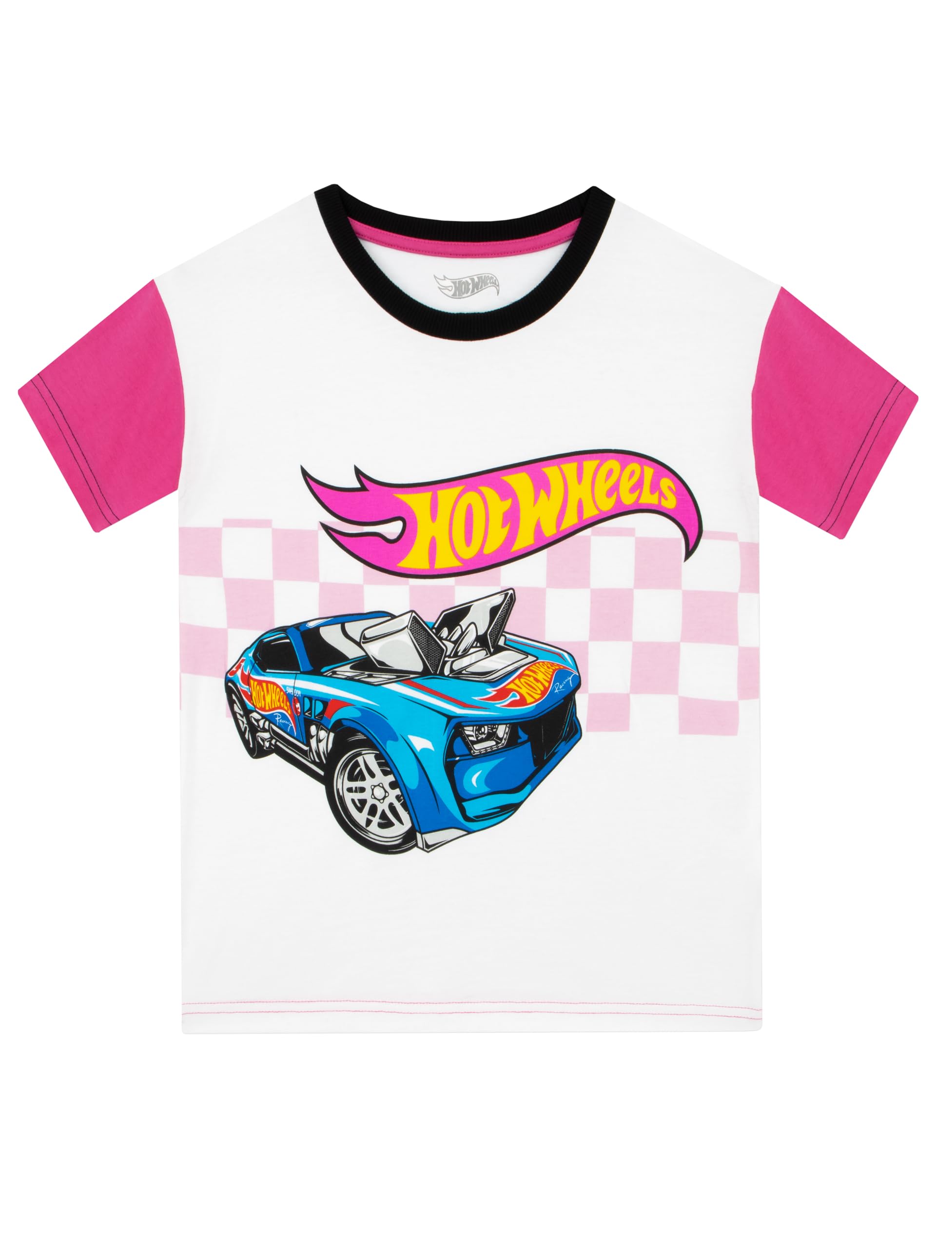 Hot Wheels T Shirt | Race Car Tshirt | Summer Girls' T-Shirts | White 11-12 Years