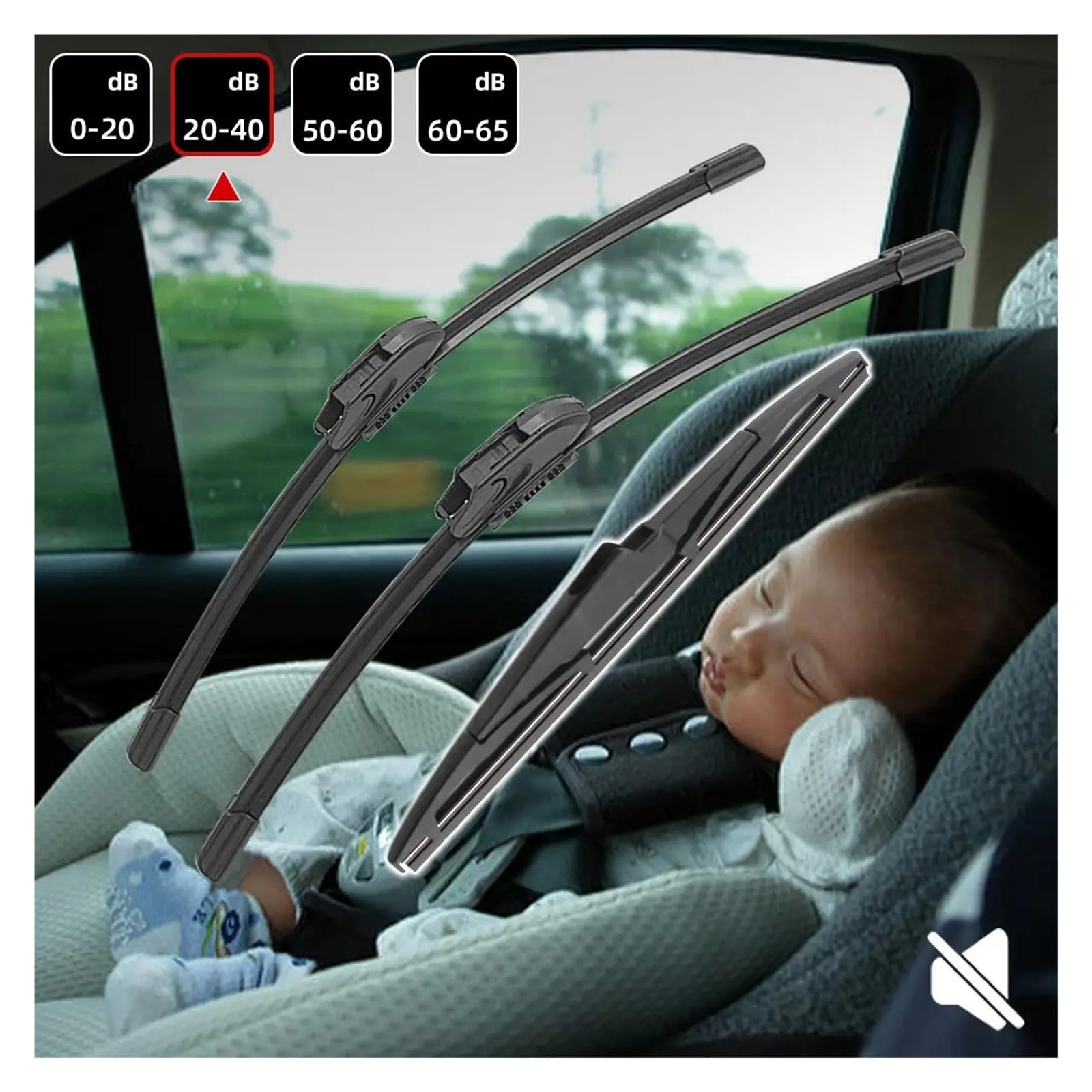 Juego Completo De 3 Escobillas Limpiaparabrisas Delanteras Y Traseras Compatibles Con Hyundai I10 MK2 2013-2018. Fácil Instalación En Segundos.(4 PCS)