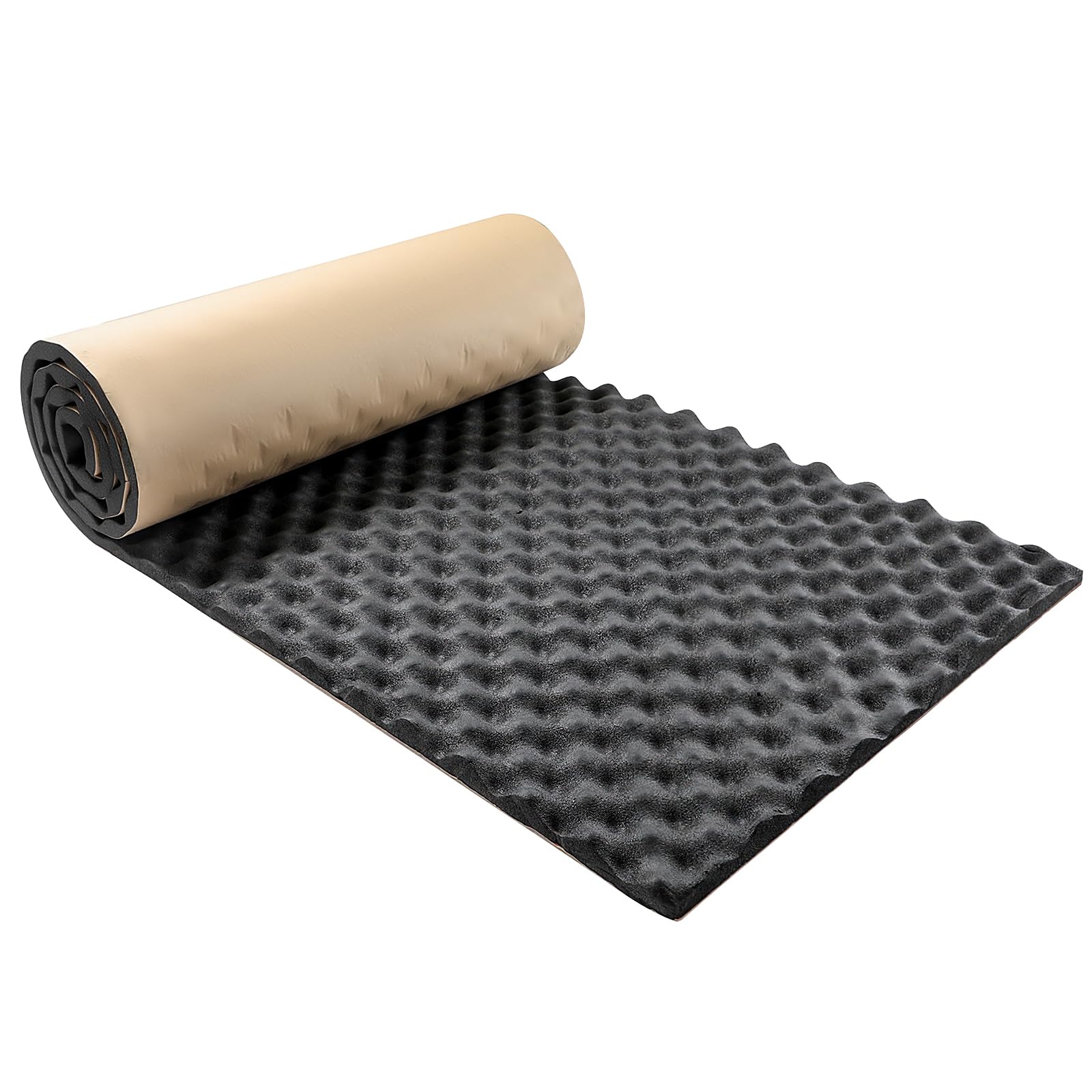 Baketron 2CM Dämmmatte Auto Schallschutzmatte Isolierung Matte Schaumstoff Selbstklebend Dämmmatten Raum Akustikschaumstoff Schall Dämmung Feuerfest, Feuchtigkeitsfest, Wasserdicht - 50 * 200cm