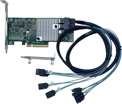 SAS 9300-8i LSI SAS3008 8-Port 12Gb PCIe IT Mode ZFS FreeNAS unRAID RAID Expander+2*SFF-8643 SATA Cable