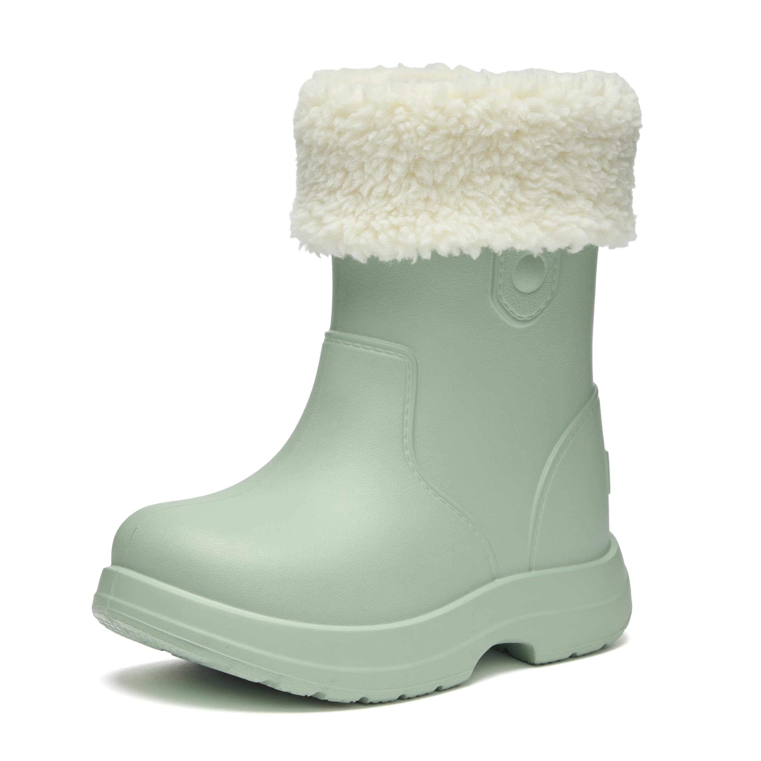 Ladeheid x Camminare Kinder Gummistiefel aus leichtem EVA warm gefüttert wasserdicht und sicher geführt durch rutschfeste Sohle ideal für kalte Tage und Schnee LA-CA-19