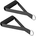 Ajro Deal 2 Pieces Exercise Handles Cable Machine Attachments Resistance Bands Handles Grips Fitness Strap Stirrup Handle Cable Attachment for Yoga Exercise Workout Gym Resistance Training gallery image