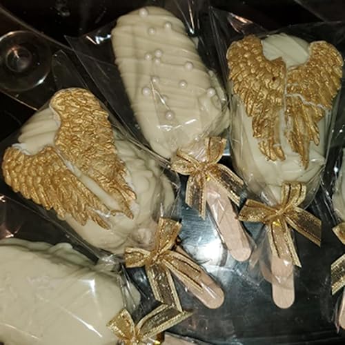 Miniatura 7 de MINFEIDMS Moldes de silicona con alas de ángel para decoración de tartas, decoración de cupcakes, pasta de goma de chocolate, arcilla polimérica